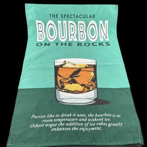 Ulster Weavers Bourbon Screen Print Tea Towel 28 3/4"L x 19"W, Made In UK